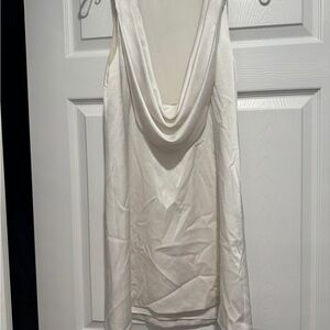 Alice + Olivia Elegant White Draped Sleeveless Top